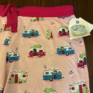 Munki Munki Women’s PJ Bottoms - Pink Holiday Trailers Size M